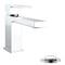 Keeney Mfg Single Handle Bathroom Faucet with Pop-Up Drain, Polished Chrome, Series: Quadrato QUA21CCP - alternate 1